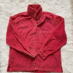 L.L. Bean Button Up Red Long Sleeve Shirt